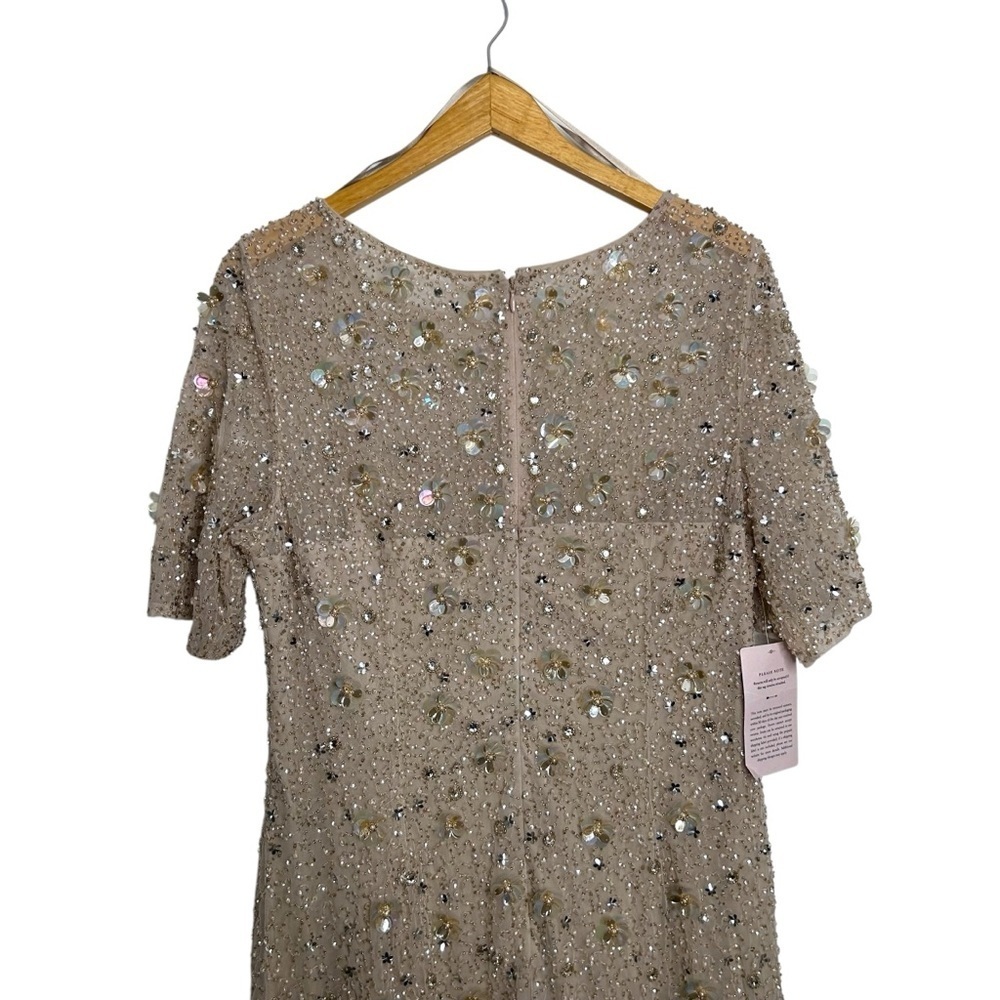 Anthropologie BHLDN Petaluma Flower Sequin Dress Adrianna Papell Plus Size 16 - Picture 12 of 15